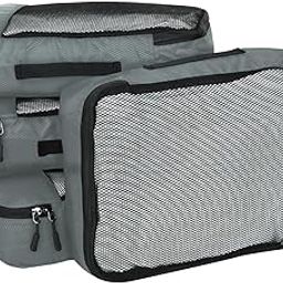 Packing Cubes/Travel Pouch/Bag Suitcase Luggage Organiser Set of 4 - Medium Size - Grey (Polyester)-18
