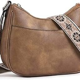 Women Satchel Bag Fashion PU Solid Brown Crossbody Bag Sling Bag Shoulder Bag with Woven Embossed Shoulder Strap Casual Daily Satchel Bag-9