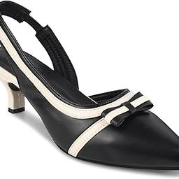 Women's Heeled Sandal with Adjustable Ankle Strap and Cushioned Footbed-CLF2473-BLACK-36-3
