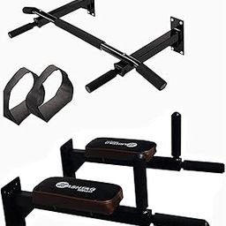 HASHTAG FITNESS Home gym heavy duty chin up bar with dips stand, home gym pull up bar, dips bar, fitness and exercise equipments-picture-11