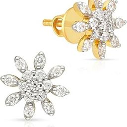 18k Real Gold & Diamond Earrings for Women & Girls | 18kt Gold & Diamond Earrings for Birthday, Wedding & Festive Gift | 18k BIS Hallmark Gold & IGI Certified Diamond Earrings-image-88