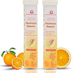 Anand Cure & Care Electrolyte Booster Combo offer | Instant hydration |Boosts energy level | Enhance daily performance | Helps reduce fatigue|Pack of 40 Effervescent Tablets,Orange Flavor |-image-41
