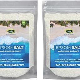 Epsom Bath Salt 2kg for Muscle Relief, Relieves Aches & Pain Granule Magnesium Sulphate) for Plants, Gardening,Water Soluble Fertilizer,Soil Manure-image-5