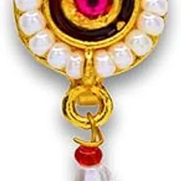 jewelopia Maharashtria Nathiya Gold Plated Pearl Nath Clip On Besar Non Piercing Nose Stud Marathi Nathini For Women & Girls-picture-30