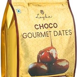 Loyka Choco Gourmet Dates - Gifting Hamper - Seedless Chocolate Coated Khajoor - Dry fruit Gift Box - 200gm-image-80