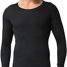 Men's Round Neck Black Thermal Top-image-70