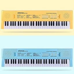 Enakshi (LABEL) Creations Eletric Piano Keyboard 61 Key Gifts Instrument Toy for Outdoor Show Teaching Blue|Toys & Hobbies | Educational | Music & Art-image-61
