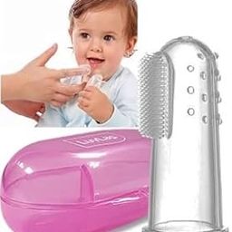 Finger Brush Baby Toothbrush for Kids, Mouth-Cleaning (Multicolor, Pack of 1)-image-48