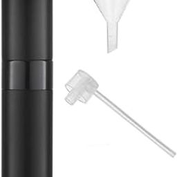 Fennec Mart Portable 10ml Mini Perfume Atomizer Bottles Refillable Travel Spray Bottles for Men & Women – Includes 2 Types of Refill Tools Empty Pocket-Sized Containers (Black)-image-80