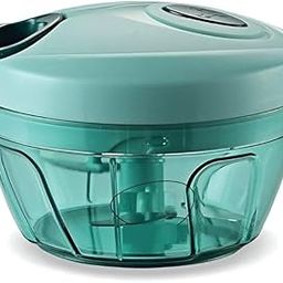 Manual Food Chopper, 500ml Capacity, Pull-String Mechanism, BPA-Free Container with Stainless Steel Blades, Mint Green-image-21