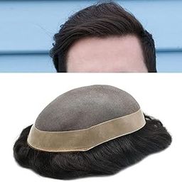 TRESS 10x8 Natural Black Monofilament Hair Patch for Men – Full Scalp Coverage Hair System with Realistic Hairline and Lightweight Comfort-picture-20