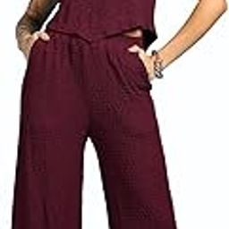 Women's Wine Jacquard Casual Loose Fit Round NeckTextured Co-Ord Set-picture-43