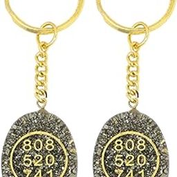 Orgone Pyrite Zibu Keychain, Zibu Symbols Crystal Stone Orgonite Key Chain Switch Word, Switch Number 808, 520, 741 as per Numerology Pack of 2 pc-image-13