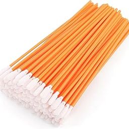Lab Cleaning Swabs (100 pcs, Orange) Cleanroom Foam Cleaning Swab Stick for Cleaning Optical Equipment 5160C-image-34