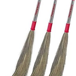 CHAND SURAJ Hard & Soft Brooms Combo (3 Grass Broom Steel Handle)-image-79