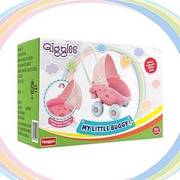 Giggles Funskool My Little Buggy, Adorable Pink Push & Drive Activity & Learning Toys for Babies, Toddlers, For Baby Girls, Encourage Walking, Improve Balance, Gift Set for Kids, Ages 18+ Months-16