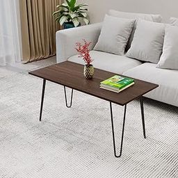BLUEWUD Mayrite Engineered Wood Rectangular Shape Coffee Center Sofa Teapot Teapoy Console Corner Side for Sofa with Hairpin Leg Living Room Home Hall Furniture (Wenge)-image-63