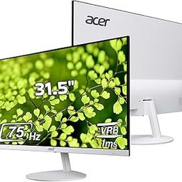 Acer SA322Q 31.5 Inch Full HD 1920x1080 IPS Ultra-Slim (7.2mm) Backlit LED Monitor I 75Hz Refresh I 1 MS VRB Response I AMD Free Sync I 1xHDMI 1xVGA I Stereo Speakers I Eye Care Features I White-23
