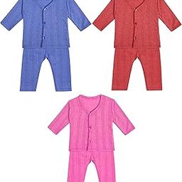 BabyBlossom Front Open Kids Thermal (Top & Pajama) Set for Baby Boys & Baby Girls, Pack of 3 Sets - Body Warmer for Baby-image-80