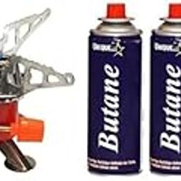 Portable Butane Mini Camping Stove Set – Compact Stainless Steel Outdoor Gas Burner Butane cans for Travel, Trekking & Emergency Cooking (4 Can 1 Stove)-image-69