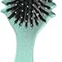 BNF® Bristle Curl Defining Hair Brush | Detangling Tool for Curly, All Hair Types | Portable Wooden Green Brush for Children & Adults-image-46