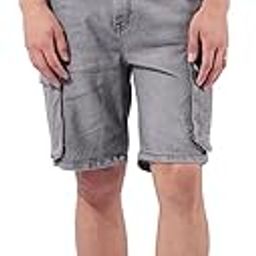 Men Relaxed Fit Printed Mid-Rise Denim Shorts-picture-17