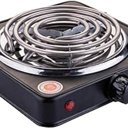 Portable Electric Coil Burner with Indicator Lights Practical Burner Cooktop Single1000W Black | 1 Electric Coil Burner(Us Standard)-picture-28