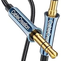 CableCreation Aux Cord, 3.5 MM Audio Cable Male to Male(10FT/3M, Hi-Fi) 1/8 inch Braided Auxiliary Stereo Jack, Compatible with Headphone, Car, Phone, Speaker(with Aux Port), Bule, Blue-5