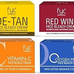 FYC PROFESSIONAL Face Bleach Cream Combo Pack of 4 – De-Tan | Red Wine | Vitamin-C | Oxygen Prime – Removes Dark Spots, Evens Skin Tone, Brightens Complexion, Skin Lightening with Active Advanced Complex-image-99