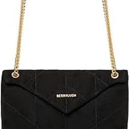 Women Solid PU Two-Handle Button Embellished Quilted Shoulder Bag-image-1