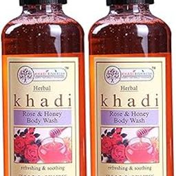 KHADI RISHIKESH Herbal Rose & Honey Body Wash Combo Set Pack Of - 210 x 2 (420) ml-47