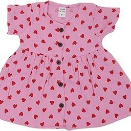 Little Apple Muslin Baby Girl Frock -Round Neck Cap Sleeve Printed | Lightweight Ideal for Summer and Casual Occasions | Easy Maintenance-image-58
