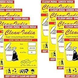 C I - Clean India - Garbage Bags Premium Heavy Duty Trash/Dustbin Bags For pantry (29X39 Inches, Pack of 8)-image-24