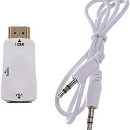 Hexabyte HDMI Male to VGA Female Adapter Converter | 1080P Full HD Video with Audio Output Support | HDMI to VGA Cable for Laptop, PC, Monitor, Projector, HDTV – White-13