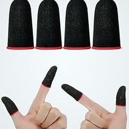 Thumb & Finger Sleeve for Mobile Gaming, Anti-Sweat Proof Professional Touch Screen for Pubg Mobile,Bgmi and All Other Mobile Games for Gaming-(Red Colour)(Pair of 1)(2Pcs)-image-88