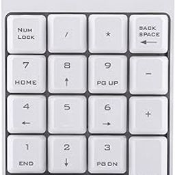 Akozon Number Pad,Wi Fi USB Numeric Keypad,18 Key Mini Transportable Data Entry Wide Variety Pad for Laptop Computer PcLaptop (White)-14
