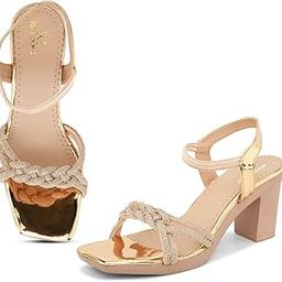 Fancy & Comfortable Block Heel Sandal with Ankle Strep for women & Girls-image-27