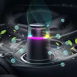 STHIRA® Car Air Purifier with 7-Color LED Light, USB Portable Triple Activated Carbon Air Filter, 75x150mm Negative Ion & Release Quiet Operation Car Diffuser Ideal for Car Travel, Office, Desk-image-36