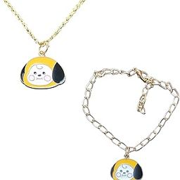 SIRANI, K-POP BTS CHARCTER PENDANT NECKLACE WITH BRACELET COMBO FOR GIRLS WOMEN| ACCESSORIES GIFT FOR BTSARMY-image-47