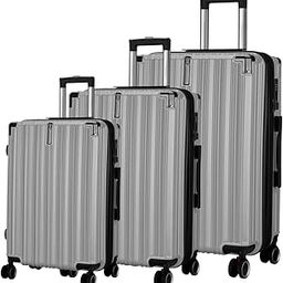 Set of 3|20''+24''+28''| 8 Spinner Shock Absorbing Wheels,TSA Lock, Expandable| Trolley Bags for Travel | Travel Bags for Luggage |Suitcase Set of 3 (Grey (Small-Medium-Large))-picture-1