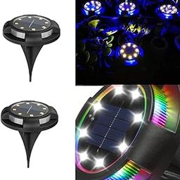 hardoll Solar Ground Light Decorative RGB+White Color LED Waterproof for Outdoor Home Garden Pathway Lawn Driveway(Pack of 2)-23