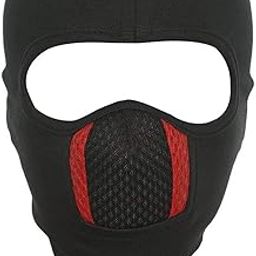 Gajraj Unisex Cotton Bike Riding & Cycling Anti Pollution Dust Sun Protecion Full Face Cover Reuseable Mask With Air Filter Mesh (Black)-14