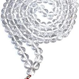 Takshila Gems® Natural Sphatik Mala 108+1 (6 mm) Knotted Beads Mala Lab Certified Sphatik Stone Mala Crystal Quartz Stone Rosary स्फटिक की माला-23