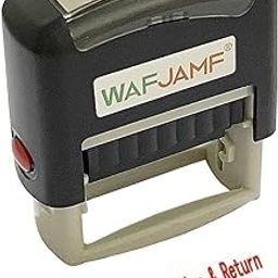 WAFJAMF Please Sign & Return Self Inking Rubber Stamp Office Stamp Red Ink Medium-image-17