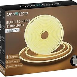 One94Store LED Neon Strip Light 1M – Warm White | USB Powered, Flexible Waterproof Rope Light DC 5V with Button Switch | Ambient LED Lighting for Home, Bedroom, DIY Decor, Party & Gaming Room-picture-20