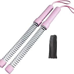 UJEAVETTE 2Pcs Ropeless Battle Ropes Equipment Exercise Ropes for Training Gym Workout Pink-image-97