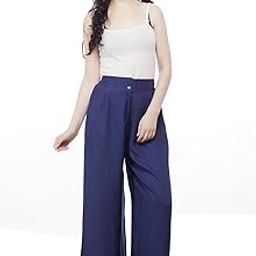 Pistaa Women`S Reyon Mix Solid Ethinic Plazzo Regular Fit Pant Bottom-image-0