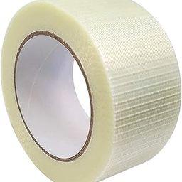 AIPL Cross Filament Strapping Tape, 1 Roll 2 Inch x 50 Meter, Heavy Duty Transparent Reinforced Fiberglass Tape.-17