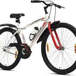 Avon Buke Thrust 26T MTB Bicycles for Adults|Wheel Size:26 inches|Steel Frame:17.5 inches Rigid Fork, Caliper Brake, Steel Rim, Mudguards & Bottle Stand|Short Bend, Matt Gloss Finish(White)-picture-19
