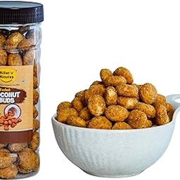 Millet 'n' Minutes Original masala Flavour and Crunch | Diet Healthy Snacks Balls (Coconut Buds, Pack Of 4)-image-59